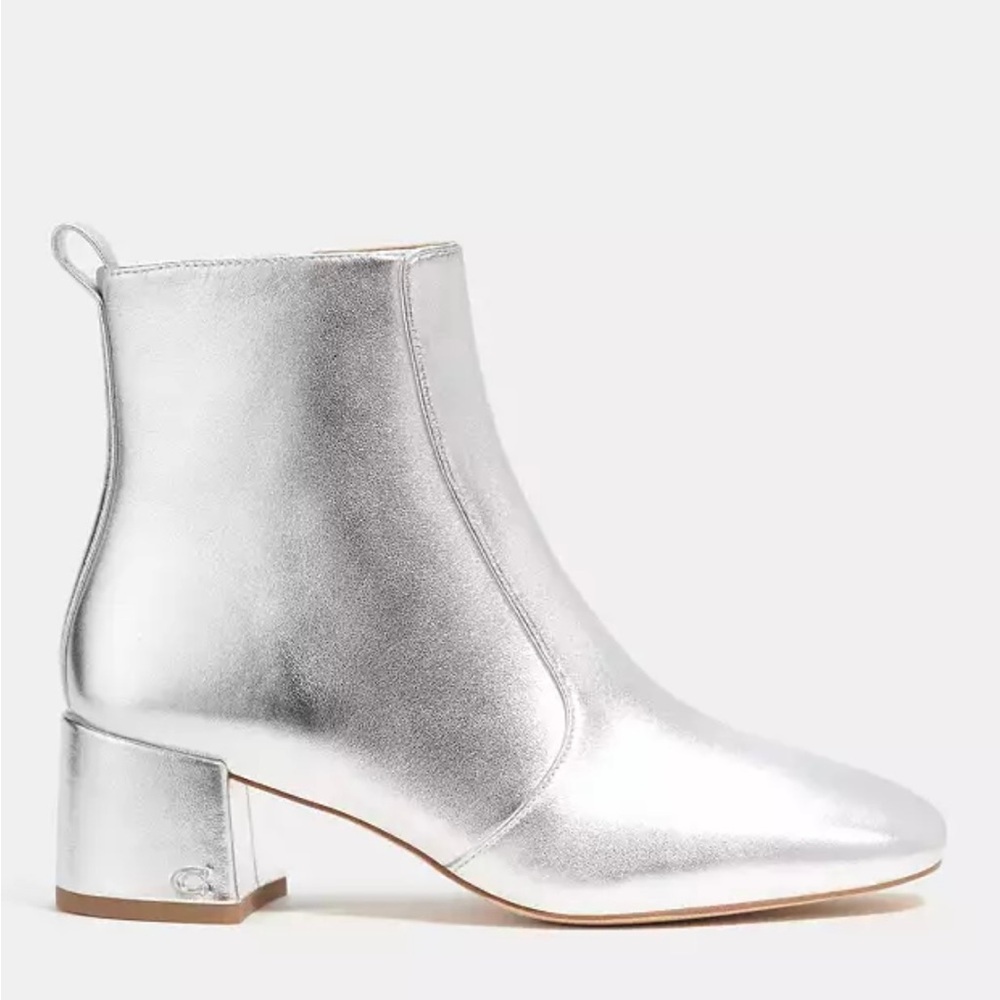 Coach Noah Bootie In Silver Metallic